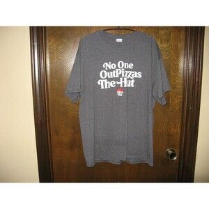 Pizza Hut No One Out Pizzas The Hut Gray Employee T-Shirt Mens Size XL